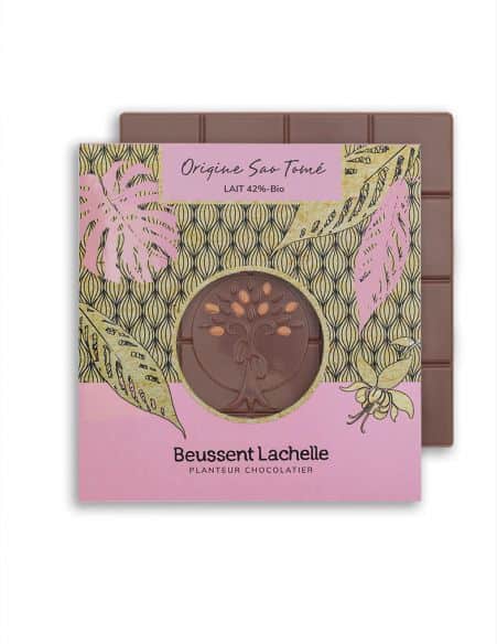 Tablette Sao Tomé Lait 42% - Chocolaterie Beussent Lachelle - Bean to Bar